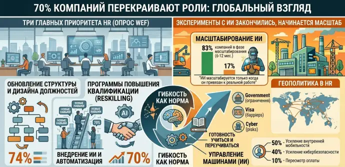 70% КОМПАНИЙ ПЕРЕКРАИВАЮТ РОЛИ